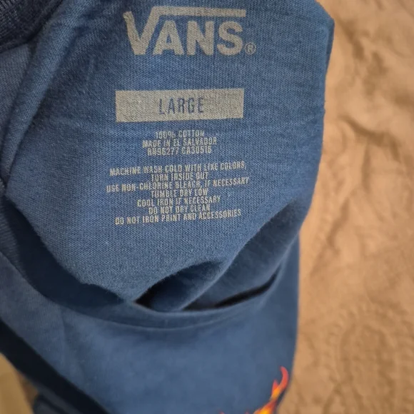 Vans Classic Blue Short Sleeve Tee Kids Size L - Picture 4 of 4